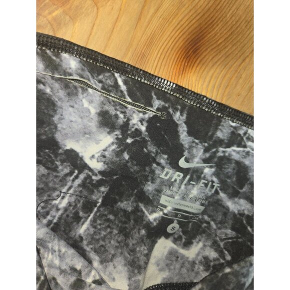 Nike Womens Dri-Fit Black Marble Capri Leggings Small - Picture 5 of 8